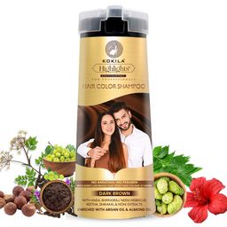 KOKILA Highlights Long-Lasting Hair Color Shampoo - 400 ml - Dark Brown-picture-6