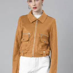 SHOWOFF Women Suede Windcheater Tailored Jacket-picture-38