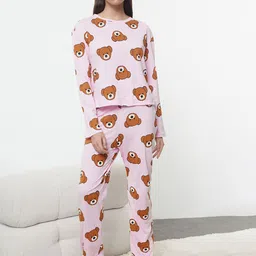 Trendyol Women Printed Night suit-image-107