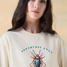 Flying Machine Women Printed Sweatshirt image 2