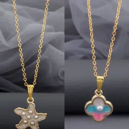 SZN Set Of 2 Stainless Steel Gold-Plated Necklaces And Chains-image-33