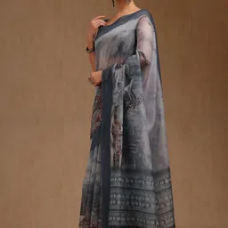 Soch Abstract Printed Chanderi Saree image 5