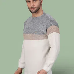 GRACIT Men Colourblocked Woollen Pullover image 5
