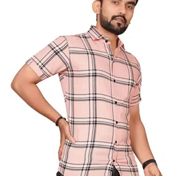 Metronaut Men Regular Fit Spread Collar Buffalo Checked Casual Shirt image 3