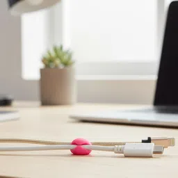 TASKHOUSE Pink 10 Pieces Adhesive Silicone Cable Clips Holders image 4