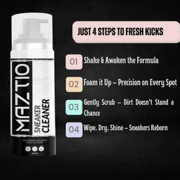 Maztio Sneaker Cleaner 150ML Pack Of 1 With Medium Brush (Pack Of 2) Cleaner image 3
