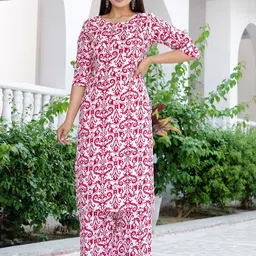 Dhibha Women White Cotton Blend Clothing Set-picture-39