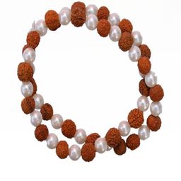 Divine souvenirs Wooded Unisex Set Of 2 Artificial Beaded Elasticated Bracelets-picture-10