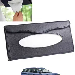 ccmm Universal Leatherite Black Rectangle Tissue Paper Box/Dispencer For Car-08 Vehicle Tissue Dispenser-picture-24