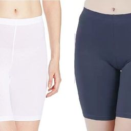 ikhlas Pack of 4 Solid Women Multicolor Cycling Shorts-picture-38