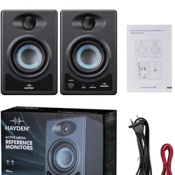 Hayden E-3.5BT 3.5" Near Field Studio Monitors with Bluetooth, 50W Class AB Power 50 W Bluetooth Studio Monitor image 3