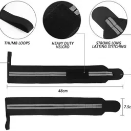 safar enterprises Wrap for Gym and Exercise Men & Women Fitness Band Workout Wrist Support (S5E) Wrist Support image 2