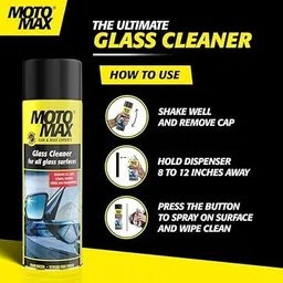 motomax Glass Cleaner for All Glass surfaces, windshields, Windows, Mirrors Foam Vehicle Glass Cleaner image 5