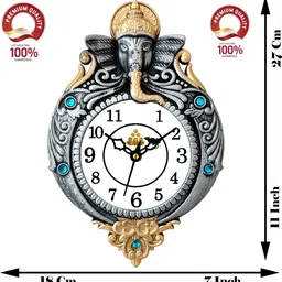 mateswari ventures Analog 27 cm X 18 cm Wall Clock image 3