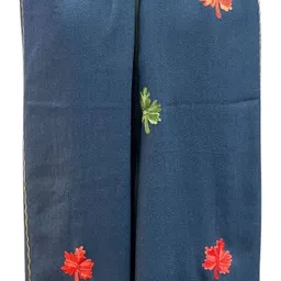 sta fashion Embroidered Wool Blend Women Blue Stole-picture-45