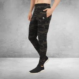 dihox Men Animal Print Green, Black Track Pants-picture-21