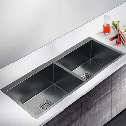 asttonus Double Bowl Kitchen Sink (32X18X10-Inch, Silver Color) Premium Stainless Steel PM-DB-SQ-3218 Vessel Sink-picture-21