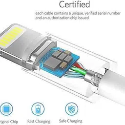 Wishmech USB-A to Lightning Charging Cable Cord & Data Sync USB Cable (1 Metre) Charging Pad image 3