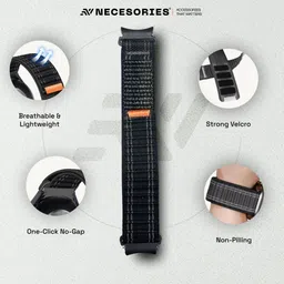 NECESORIES Nylon Loop Band for Samsung Galaxy Watch 7/6/5/4 & Classic – Breathable, Durable Strap with No-Gap Design, Adjustable Fit, and Stylish Colors Smart Watch Strap image 4