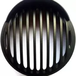 wheetoykart Bullet PVC Shade Type Metal Finish Classic 350 JD118 Bike Headlight Grill image 2