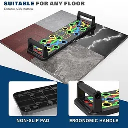 mayor 15 in 1 Portable Push Up Board with Strong Grip for Chest Home Gym Exercise Push-up Bar image 3