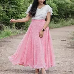 nyaricreation Polka Print Stitched Lehenga & Crop Top-picture-15