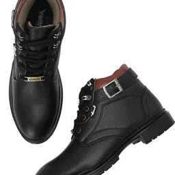 Vellinto PREDATOR Men's Casual Outdoor Synthetic Leather Boots For Men image 3