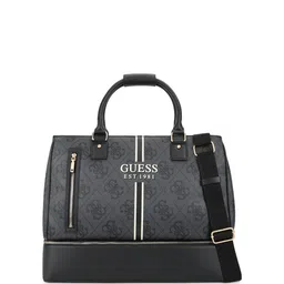 GUESS Printed Shopper Tote Bag with Cut Work-picture-52