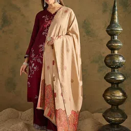 SAHASIKA Women Ethnic Motifs Woven Design Pashmina Woollen Shawl-picture-28