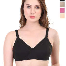 Liigne Pack Of 4 Full Coverage Maternity Solid Bra-picture-17