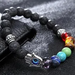 Divine souvenirs Unisex Artificial Beaded Elasticated Bracelet-picture-33