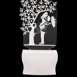 SOMIL Set of 2 Green & Blue Printed Glass Wall Lamp image 2