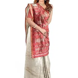 COTTONSILK & KHANDUAPATA Woven Design Pure Cotton Handloom Sambalpuri Saree-picture-53