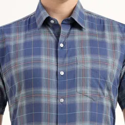 Hancock Premium Slim Fit Windowpane Checks Checked Cotton Shirt image 5