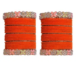 Shopmart Set Of 58 Stone-Studded Bangles-picture-14
