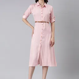 SHOWOFFFF Shirt Midi Dress-picture-36