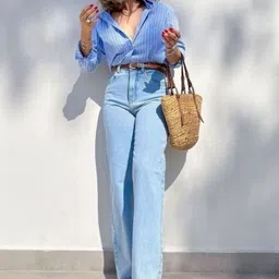 RIVI Women Jean Relaxed Fit High-Rise Light Fade Stretchable Jeans-picture-18