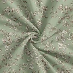 Trance Home Linen Green & White Printed Cotton 210 TC Single Bedsheet Sets - 91m x 1.98m image 5