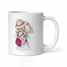 Mr UVD White & Red Graphic Printed Ceramic Glossy Mug - 350 ml image 3