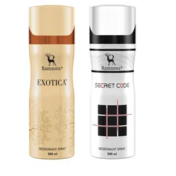 Ramsons Set Of 2 Secret Code & Exotica Long Lasting Deodorant Spray - 200 ml Each-picture-14