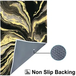 LUXEHOME INTERNATIONAL Black Abstract Traditional Carpet image 4