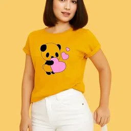 Kasendra Graphic Printed Roll-Up Sleeves T-shirt-picture-22