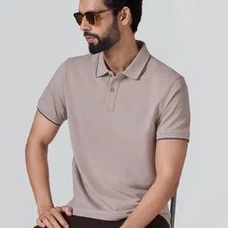 XYXX Men Solid Slim Fit Polo Collar Pure Cotton Tshirt-picture-33