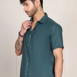 Metronaut Men Spread Collar Cotton Sheer Casual Shirt image 5