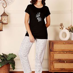 Bodycare Women Round Neck Printed Pure Cotton Night suit-picture-12