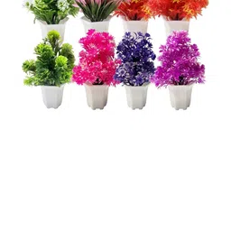 Dekorly Multi Plastic Artificial Flowers & Plants With Pot image 1