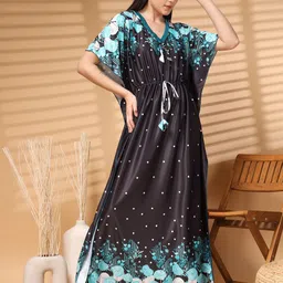 FABINALIV Printed Maxi Nightdress image 3
