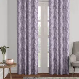 HOMEBREW FURNISHINGS Purple & Lavender 2 Pieces Abstract Black Out Long Door Curtains-picture-11