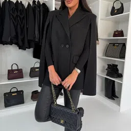 bebe Notched Lapel Collar Double-Breasted Blazer-picture-10