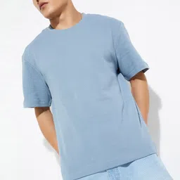 max Men Solid Round Neck Cotton Oversized T-shirt-picture-34